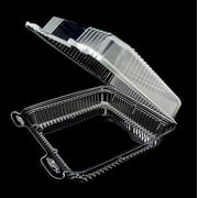 Durable Packaging 9 x 9 x 3 Clear Hinged Plastic Food Bakery Take-Out Container (pack of 25)