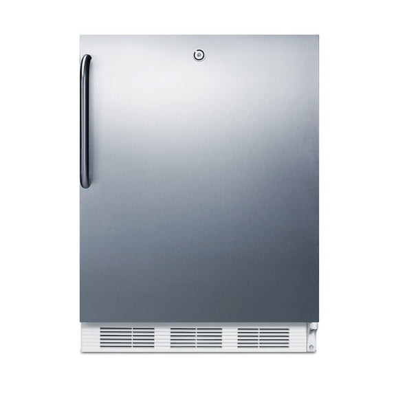 Built-in medical all-freezer capable of -25 C operation in complete stainless steel with front lock; built-in or freestanding capable