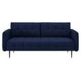 thumbnail image 6 of Tufted Sofa, Fabric, Dark Blue, Modern Contemporary Urban Design, Living Lounge Room Hotel Lobby Hospitality, 6 of 10
