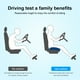thumbnail image 5 of Greeniant Cojín para asiento de conducción de automóvil de algodón PP, portátil, suave, ergonómico, para interior y exterior, silla de ordenador, Ropa Deportiva, Zapatos Azul oscuro 6cm Greeniant OD023382-04, 5 of 6