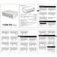 thumbnail image 3 of Mistaha High-Powered 110W USB Charging Hub with Smart Technology - 5-Port Desktop Charger for i9 - White - US Plug, 3 of 6