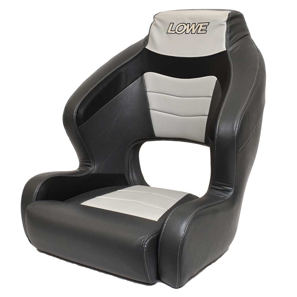 Lowe Boat Bucket Helm Seat 2314404 Gray Black 25 x 23 3/4 Inch