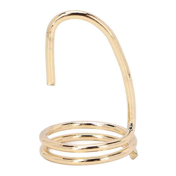 Gold Electroplated Copper Finger Nail Ring for Women Fashionable Finger Tip Manicure Jewelry for Party and Daily Life