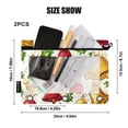 thumbnail image 3 of ALAZA 2 Pack Pencil Pouch Christmas Bells Pencil Case for 3 Ring Binder Clear Window Pencil Bag Organizers, 3 of 6