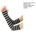 thumbnail image 7 of Koiauber Women Striped Elbow Gloves Knitted Arm Warmers Fingerless Gloves Stretchy Mittens with Thumb Hole, 7 of 7