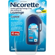 5 Pack Nicorette Coated Nicotine Lozenge, Stop Smoking, 4mg, Ice Mint, 20ct each