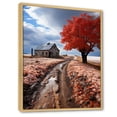 thumbnail image 2 of Designart "Red Farmhouse Rustic gracefulness V" Floral Floater Framed Canvas Wall Art, 2 of 7