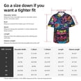 thumbnail image 6 of Lsque Neon Graffiti Urban Art pattern Hawaiian Shirt for Men, Unisex Summer Beach Casual Short Sleeve Button Down Shirts-X-Large, 6 of 9