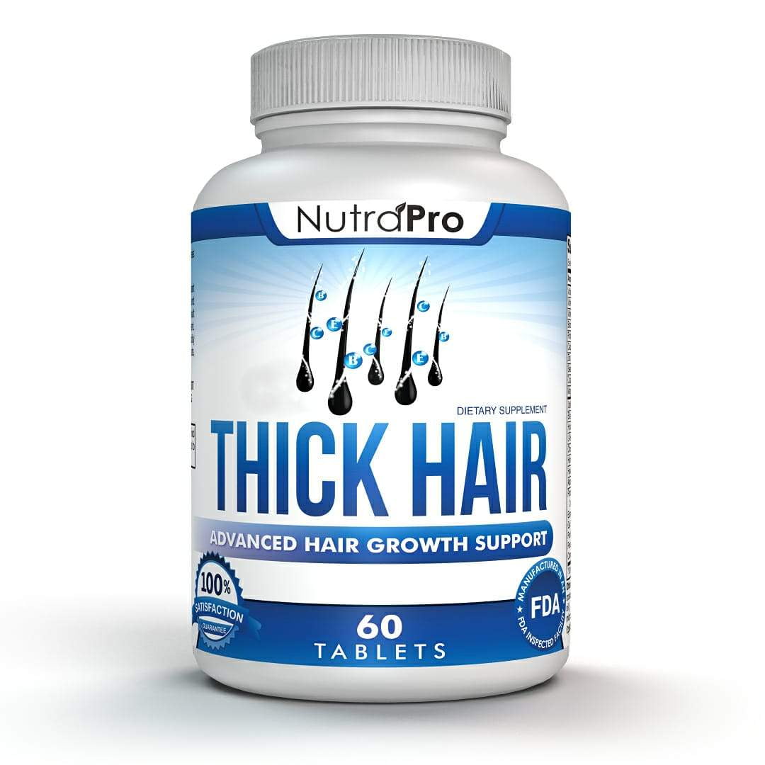 NutraPro Thick Hair Growth Vitamins–Anti Hair Loss Supplements with DHT  Blocker Stimulates Faster Hair Growth for Weak, Thinning Hair 