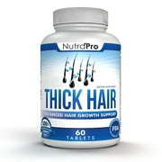 Thick Hair Growth Vitamins–Anti Hair Loss Pills with DHT Blocker Stimulates Faster Hair Growth for Weak, Thinning Hair–Biotin Hair Supplement with Keratin And Collagen By NutraPro.
