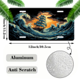thumbnail image 2 of 1 Pcs 2D Flat License Plate Covers & Frames, A Ship in Rough Seas For Decorative Front, Waterproof For Decoration Aluminum License Plate Covers & Frames Cover For Men Women, 12" X 6", 2 of 7