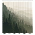 thumbnail image 3 of Ambesonne Forest Shower Curtain, Scandinavian Nature, 69"Wx70"L, Cream Tan Dark Green, 3 of 3