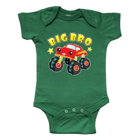

Inktastic Monster Truck Big Bro Gift Baby Boy Bodysuit