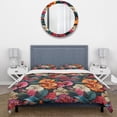 thumbnail image 3 of Designart "Paradise In The Tropics" Multicolor Floral Bedding Covert Set - Cottage Bed Set With 2 Shams, 3 of 5