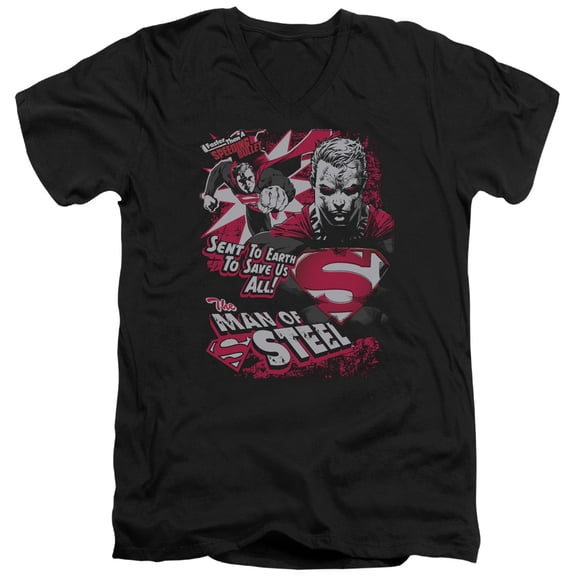 Superman - Save Us All - Slim Fit V Neck Shirt - Medium
