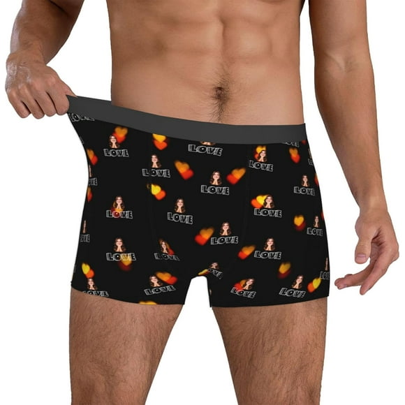 Valentine Day Custom Men's Underwear Personalized Underwear Boxers with Photo Funny Face Hipsters Panties for Couple