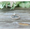 thumbnail image 2 of 925 Sterling Silver Sky Blue Round Cut Aquamarine Gemstone Ring Woman Birthstone Gift Wedding Gift Ring, 2 of 3