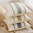 thumbnail image 5 of Unique Bargains Striped Throw Pillow Covers Pack of 2 Khaki 18" x 18", 5 of 7