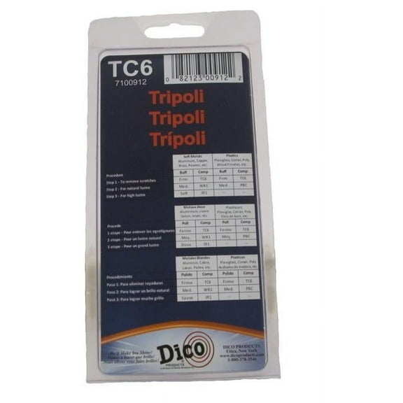 Dico Buffing Compound, Clamshell, Brown, 7.5 in. 529-TC6-B