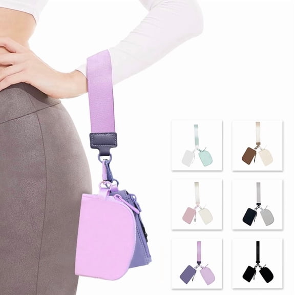 1 Pack Wristlet Key Pouch Mini Card Holder Wrist Wallet for Keys Coins ID Credit Cards Women Small Coin Purse