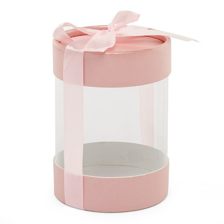 Pink Plastic Cylinder Container | Quantity: 48 by Paper Mart