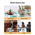 thumbnail image 2 of 15 Inch Round Placemats Set of 4, Green Geometric Non Slip Heat Insulation PP Table Mats, Watercolor Ombre Modern Abstract Art Washable Place Mats for Kitchen Dining Party Table Decor, 2 of 7