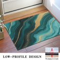 thumbnail image 3 of Teal Gold Marble Pattern Door Rugs,Washable Non Slip Door Mats Indoor,Decorative Door Mats,Entry Mat Indoor for Entrance,Bedroom,Kitchen,Bathroom,16"x24", 3 of 6