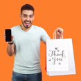 thumbnail image 4 of Baweave 12pcs Paper Bags Thank You Gift Bags Thank You Bags with Handles for Party (Random Style), 4 of 6