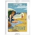 thumbnail image 5 of Art.com Newport, Rhode Island - Beach Scene Art Print by Lantern Press, White Frame Wall Art, 21" x 29", 5 of 5