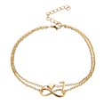thumbnail image 1 of Layered Heart Anklet For Women Double Initial Letter Chain Foot Jewelry, 1 of 5