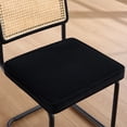 thumbnail image 4 of Zesthouse Rattan Dining Chairs Set of 4, Velvet Upholstered Dining Chairs with Cane Back and Metal Legs, Mid Century Modern Kitchen Side Chairs for Living Room, Black, 4 of 10