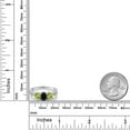 thumbnail image 4 of Gem Stone King 1.92 Cttw Oval Black Onyx Green Peridot and White Moissanite Ring | 925 Sterling Silver | Gemstone Birthstone (Size 7), 4 of 4