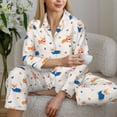 thumbnail image 6 of Honeii Corgi Dog And Heart print Women's Pajama Sets Long Sleeve Button Down Sleepwear Nightwear Soft Pjs Lounge Sets-XX-Large, 6 of 7