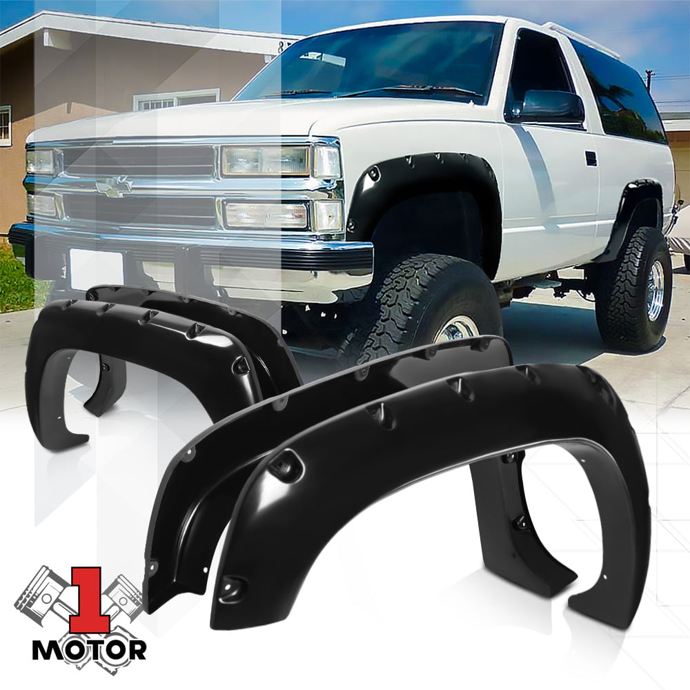 TRUCK SUV CHEVY GMC FRONT AND REAR FENDER FLARES FULL 4 PC SET EASY INSTALLATION