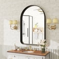 thumbnail image 2 of BEAUTYPEAK 36"x 24" Arched Bathroom Vanity Mirror With Deep Frame, Black, 2 of 9