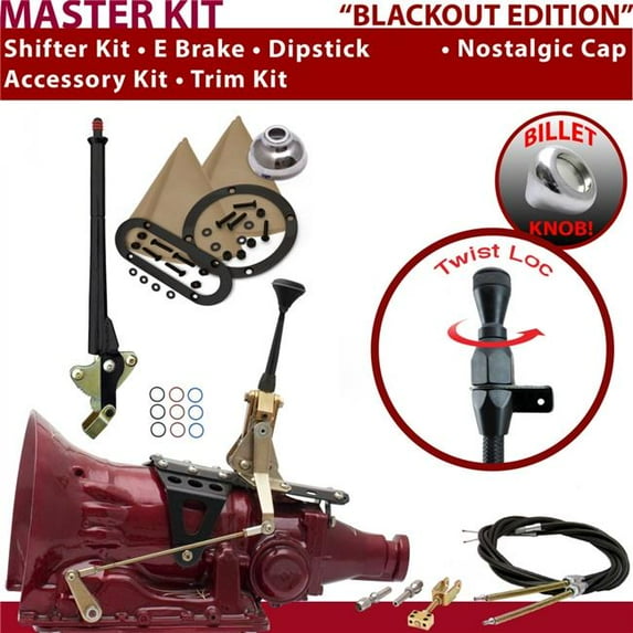 American Shifter 904 Shifter Kit Black 6 in. E Brake Cable Trim Kit Dipstick for EB1AA