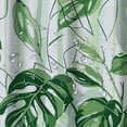 thumbnail image 5 of Orinice  Green Tropical Shower Curtain Set Abstract Plant Minimalist Monstera Leaf Shower Curtains Boho Mid Century Modern Sage Green Leaves Waterproof Decor for Bathroom with 12 Hooks, 69x72, 5 of 7