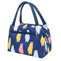 Wovilon Unisex Cartoon Leakproof Polyester Insulated Reusable Lunch Bag