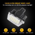 thumbnail image 3 of Conjunto de 2 luces de matrícula compatibles con Toyota Camry, Prius C, Highlander, accesorios de coche, luz de etiqueta exterior con 18 LED blancos superbrillantes para decoración e iluminación de c, 3 of 5