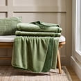 thumbnail image 4 of Better Homes & Gardens Ultra Soft Bonded Plush Bed Blanket, Green, Full/Queen Size, 90 x 92 in, 4 of 7