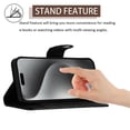 thumbnail image 2 of Allytechgroup Wallet Case for iPhone 16 Plus, Luxury PU Leather Shockproof Protective Flip Cover for Women Girls, Kickstand Folio Case with Card Slots Holder Wrist Strap Lanyard, Black, 2 of 5