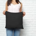 thumbnail image 2 of Black Pure Color Pillow Covers 18x18 Inch Decorative Throw Pillow Cover, Aesthetics Contemporary Luxury Sofa Pillowcases Accent Cushion Case Home Decor Bedroom Living Room, 2 of 6