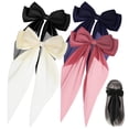 thumbnail image 1 of 4 Uds. Pinzas para el pelo con lazo, lazos grandes para el pelo, pinzas para el pelo largas, accesorios para el cabello para niñas y mujeres, 1 of 5