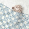 thumbnail image 2 of Naloa Daisy Plaid Blue Dog Blanket, 3 Sizes Cat Blanket for Indoor Cats Large Medium Small Dog Gifts-Medium, 2 of 8