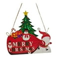 thumbnail image 3 of POINTERTECK Pendant Drawing Christmas Christmas Colored -Decorations Pendant Bell Wooden Santa Small T, 3 of 6