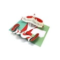 thumbnail image 3 of Santa Claus Lying Down 3D Pop Up Greeting Card Handmade Laser Cut Christmas Holiday, 3 of 7