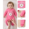 thumbnail image 4 of KIMI BEAR Newborn Baby Girl Romper Clothing 2 Packs Shower Gift Long Sleeves Floral Strawberry Bodysuit One-piece Jumpsuit 2pcs Clothes Pink NB, 4 of 5