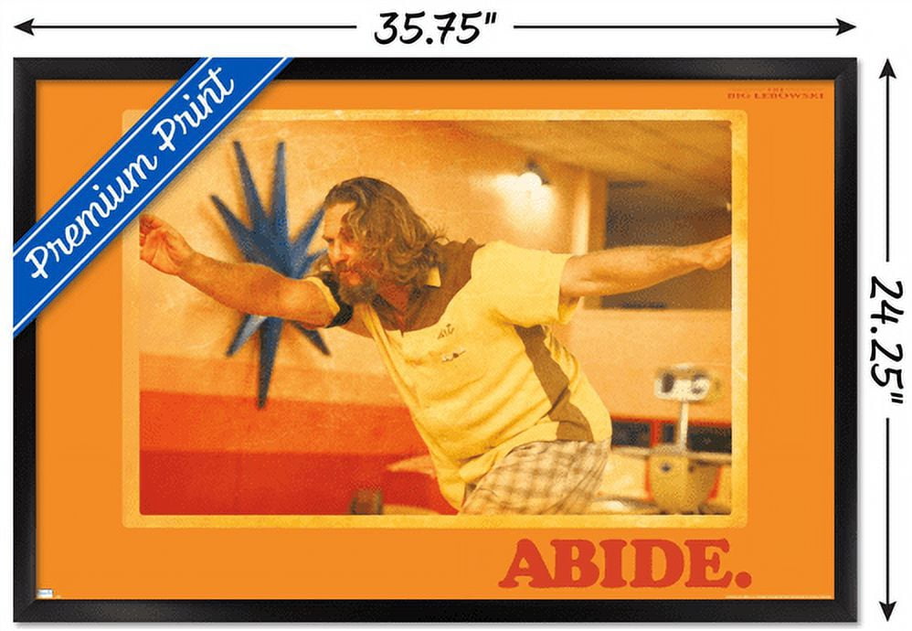 The Big Lebowski - Abide Wall Poster, 22.375" x 34", Framed