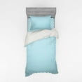 thumbnail image 2 of Ambesonne Modern Bedding Set 4 Pcs, Wavy Water Lines Circled, Queen, Pale Blue and White, 2 of 3