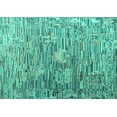 thumbnail image 1 of Ahgly Company Machine Washable Indoor Rectangle Abstract Turquoise Blue Modern Area Rugs, 2' x 4', 1 of 4